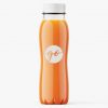 Carrot juice bottle mockup