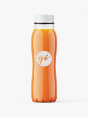 Carrot juice bottle mockup