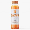 Carrot juice bottle mockup