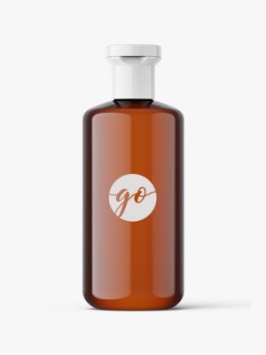 Cosmetic bottle mockup / amber