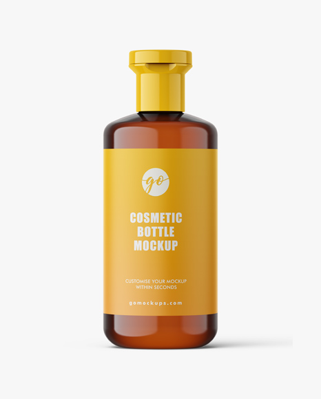 Cosmetic bottle mockup / amber