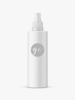 Matt bottle with push spray mockup