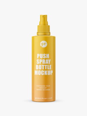 Matt bottle with push spray mockup