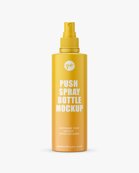 Matt bottle with push spray mockup