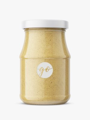 Mustard jar mockup