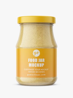 Mustard jar mockup