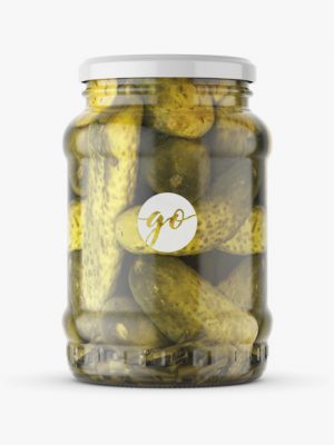 Pickle jar mockup