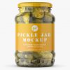 Pickle jar mockup