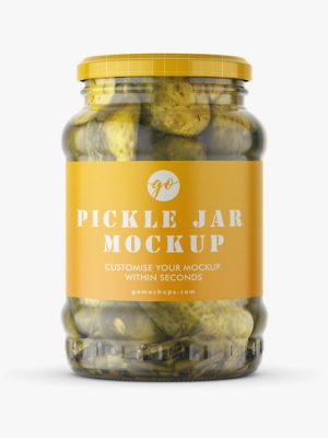 Pickle jar mockup