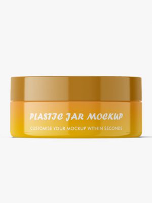 Plastic jar mockup / glossy / 100ml