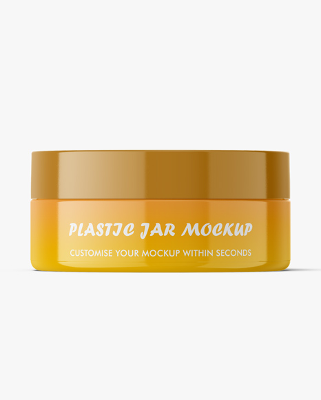 Plastic jar mockup / glossy / 100ml