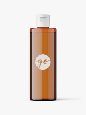 Cosmetic bottle mockup 100 ml / amber