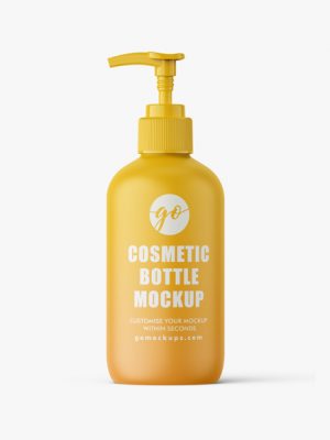 Matt cosmetic bottle mockup #P0023