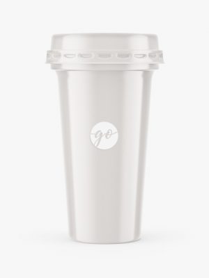 Glossy Yorurt Cup Mockup