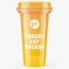 Glossy Yorurt Cup Mockup