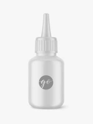 Matte glue bottle mockup