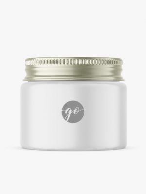 Matte plastic jar mockup