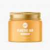Matte plastic jar mockup