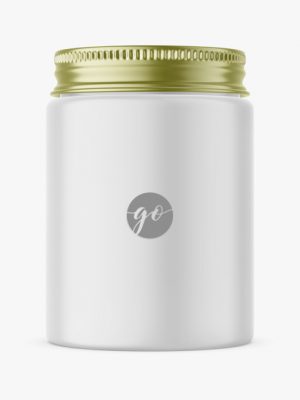 Matte plastic jar mockup P0030