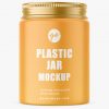 Matte plastic jar mockup P0030
