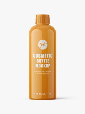 Glossy cosmetic bottle mockup #P0033