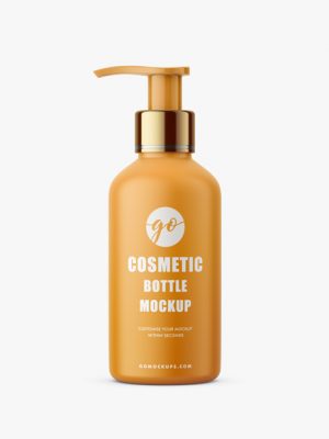 Matt cosmetic bottle mockup #P0036