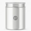 Metallic cosmetic jar mockup P0037