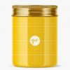 Metallic cosmetic jar mockup P0037