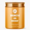 Metallic cosmetic jar mockup P0037