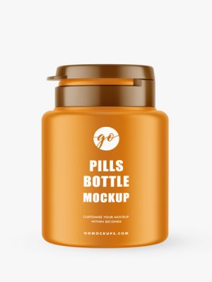 Matt pills bottle mockup #P0042