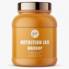 Matte nutrition jar mockup