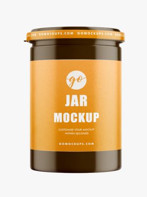 Glossy jar mockup #P0047