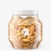 Plastic jar with nuts mockup #P0049